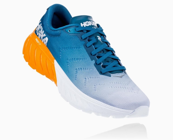 Hoka Treningssko Nettbutikk - HOKA ONE ONE Mach 2 Herre Blå [NO-70GKHN]